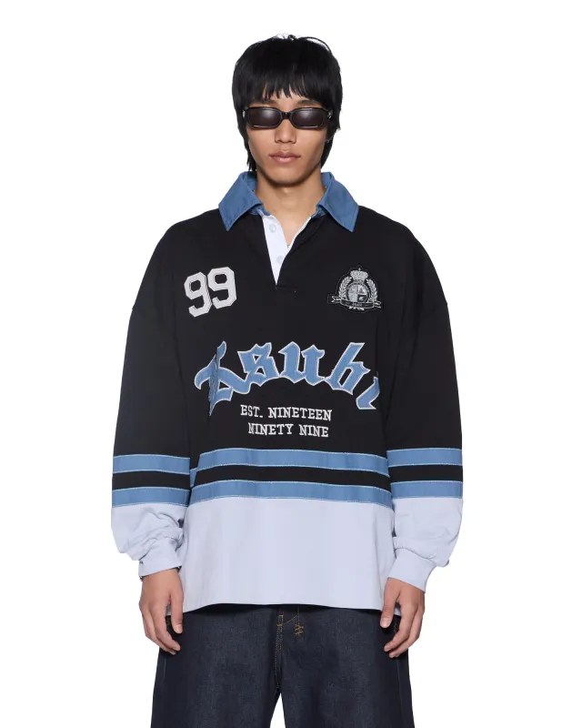 IDOL LS RUGBY FADED BLACK made by Ksubi