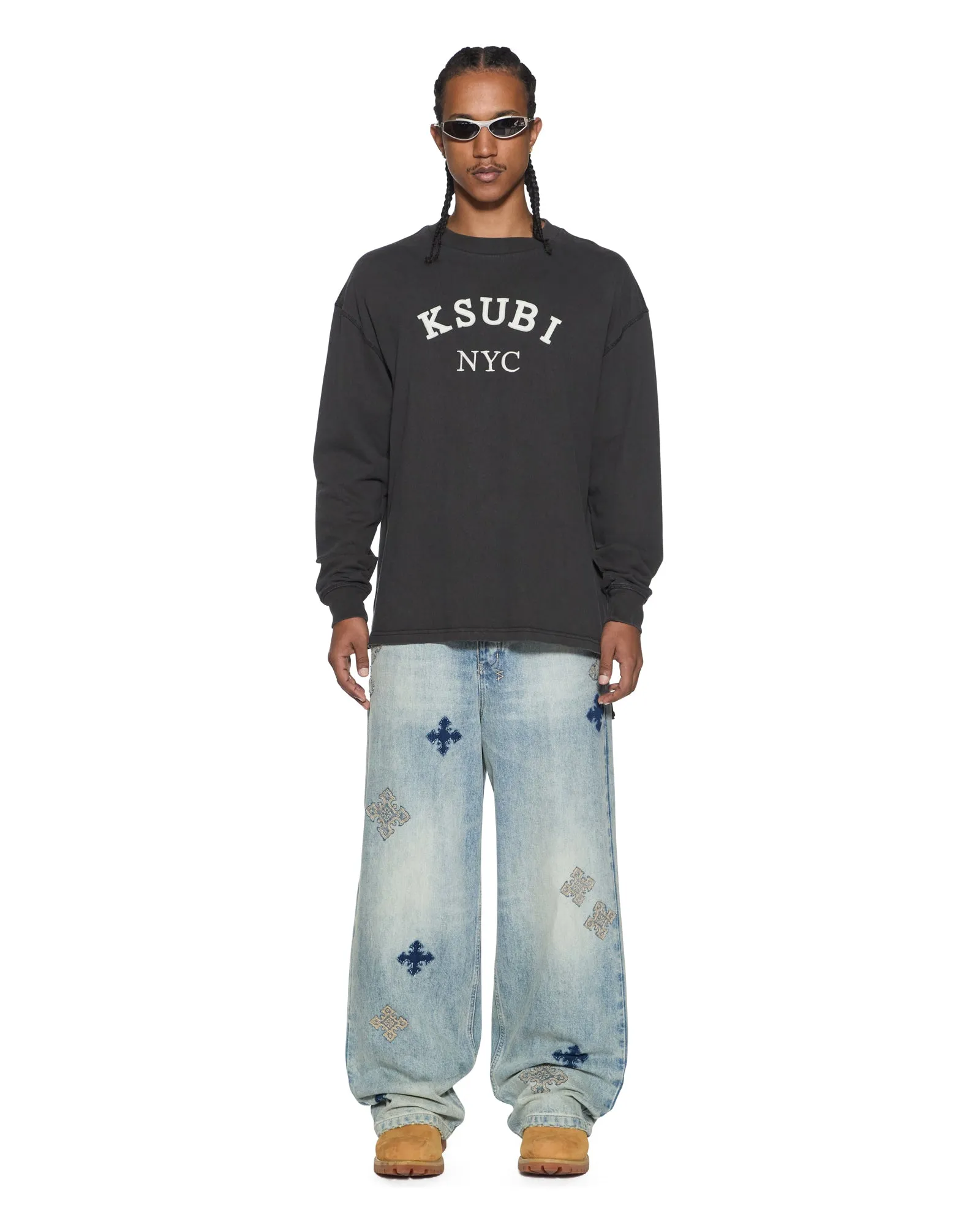 LAYBEL EKCESS LS TEE WASHED BLACK sold by Ksubi product image thumbnail 2