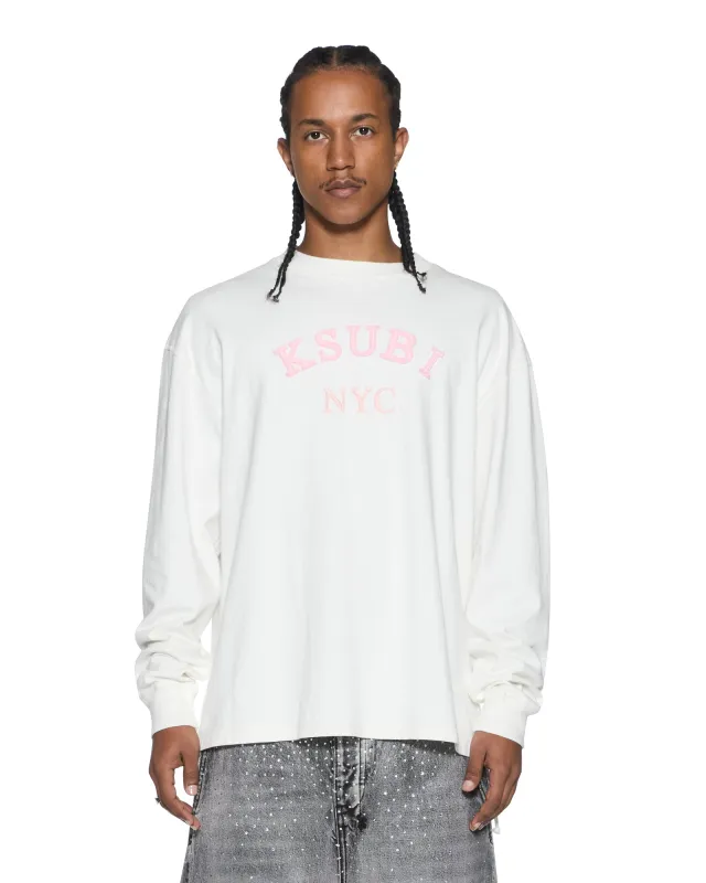 LAYBEL EKCESS LS TEE TRU WHITE made by Ksubi