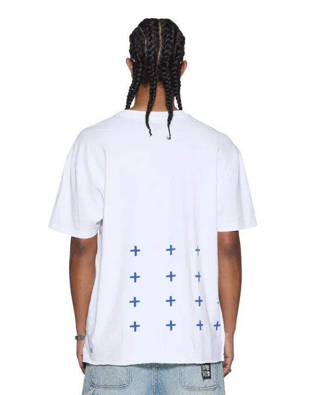 4X4 BIGGIE SS TEE TRU WHITE/BLUE made by Ksubi