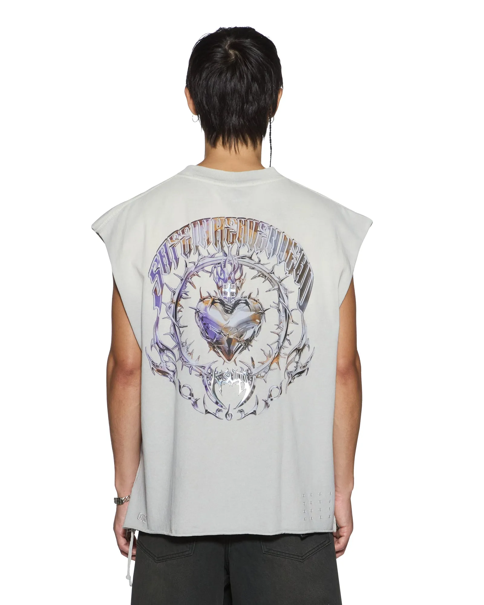ANGUISH CUT OFF TANK KRETE GREY sold by Ksubi