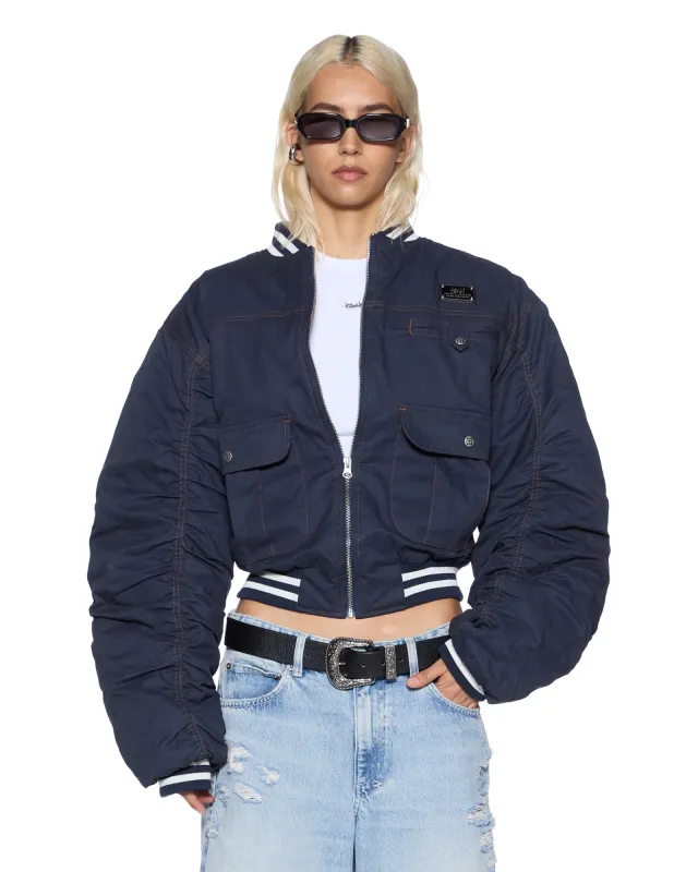 DYNASTY BOMBER JACKET NAVY made by Ksubi