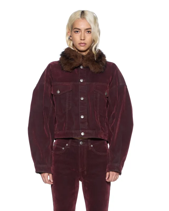 RELAXED TRUCKER JACKET MERLOT made by Ksubi