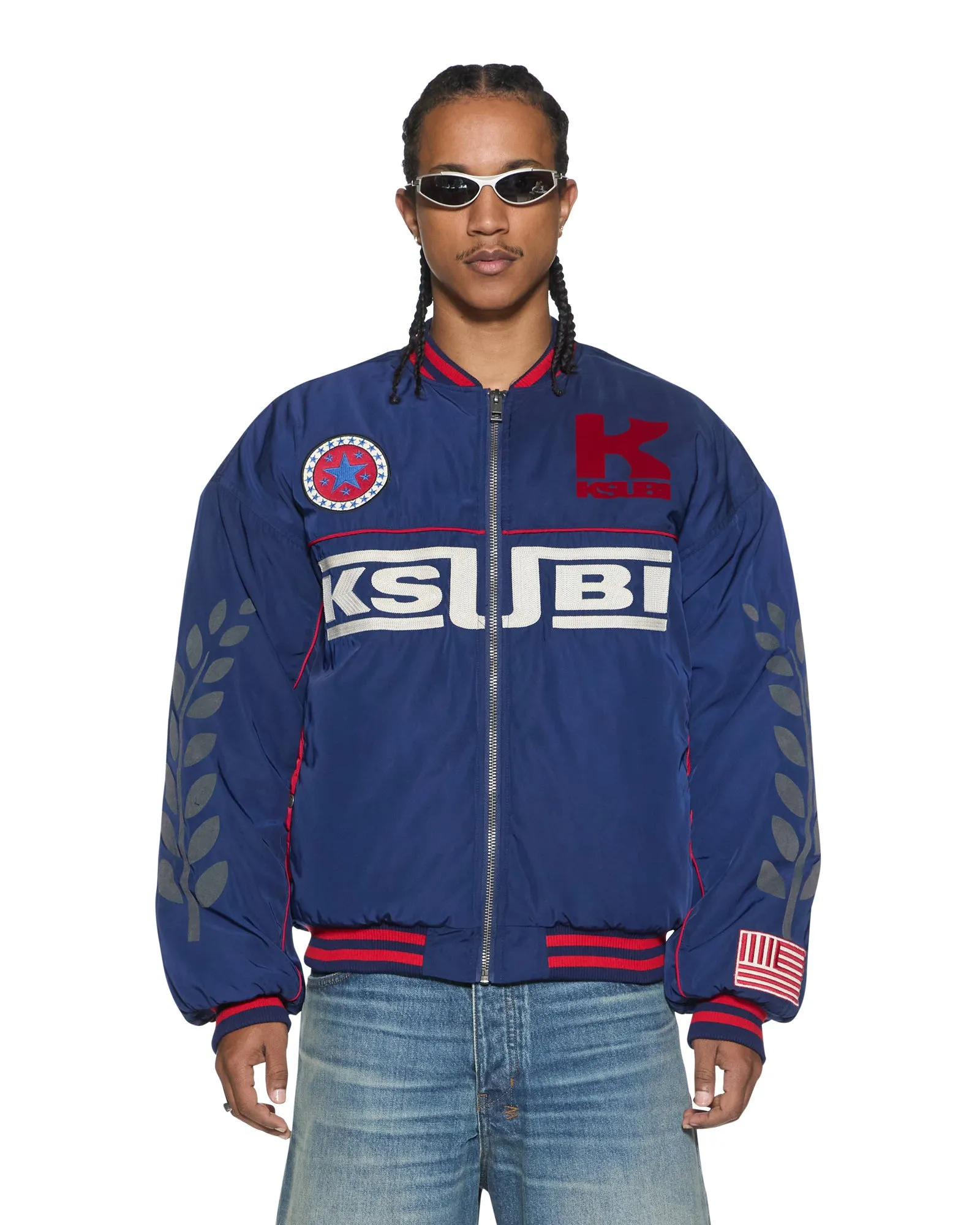 ZOOM MA-1 BOMBER JACKET SATIN BLUE sold by Ksubi product image thumbnail 5