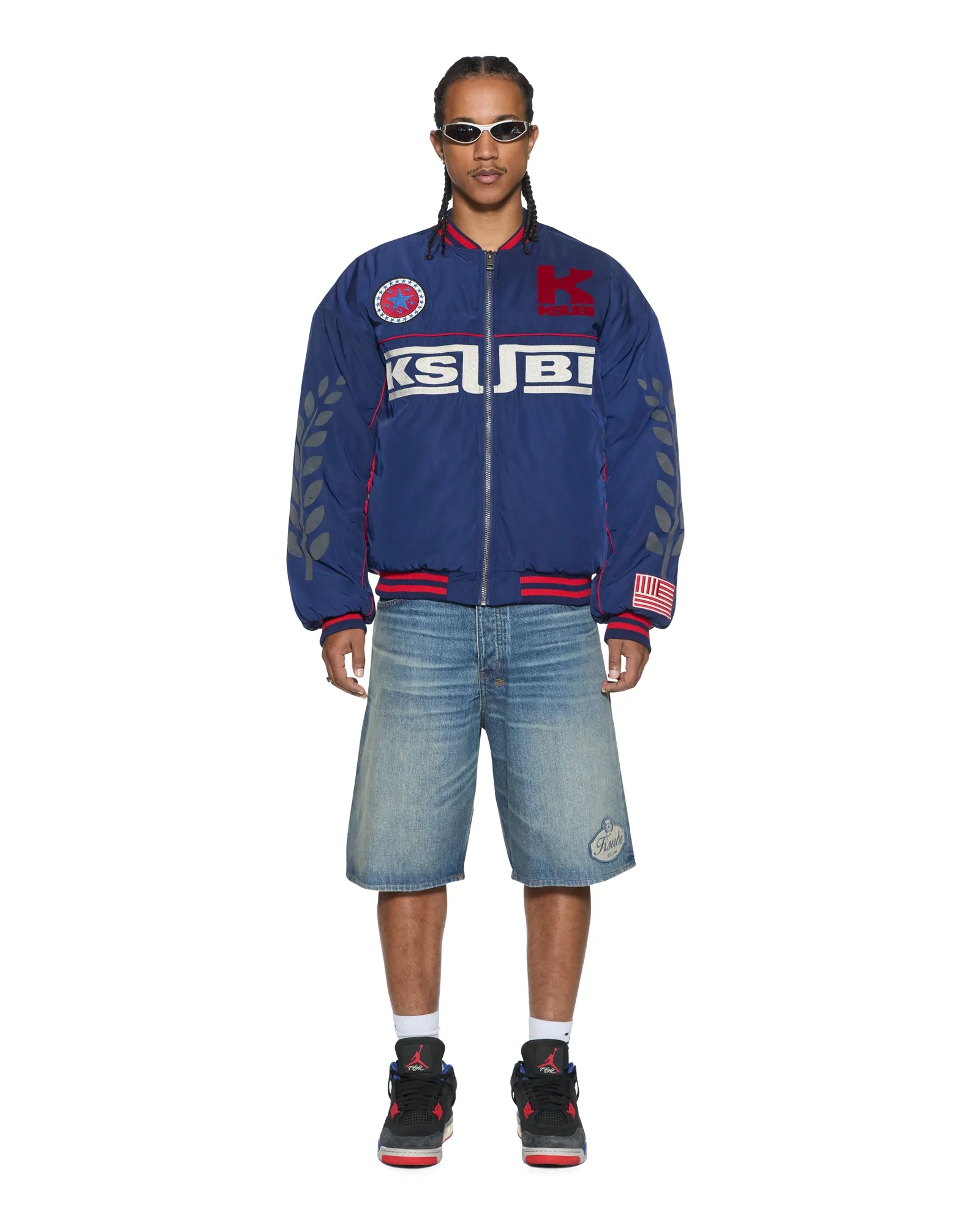 ZOOM MA-1 BOMBER JACKET SATIN BLUE sold by Ksubi product image thumbnail 4