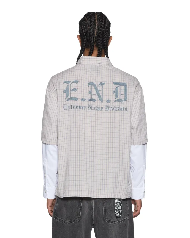 E.N.D BUTTON LAYER LS SHIRT CHECK made by Ksubi