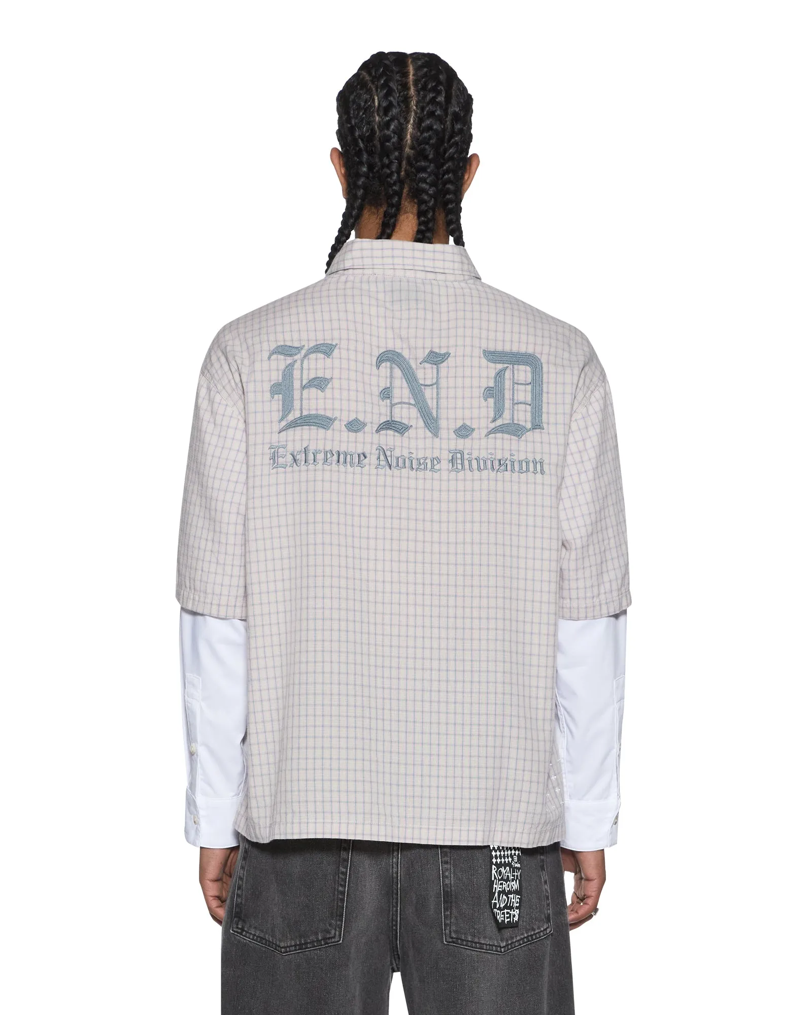 E.N.D BUTTON LAYER LS SHIRT CHECK sold by Ksubi