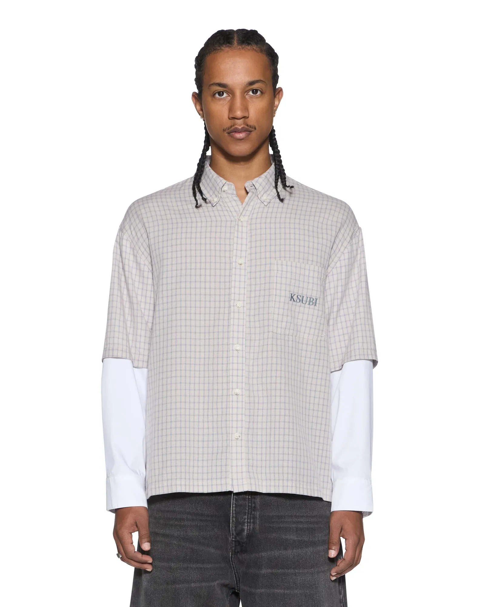 E.N.D BUTTON LAYER LS SHIRT CHECK sold by Ksubi product image thumbnail 4