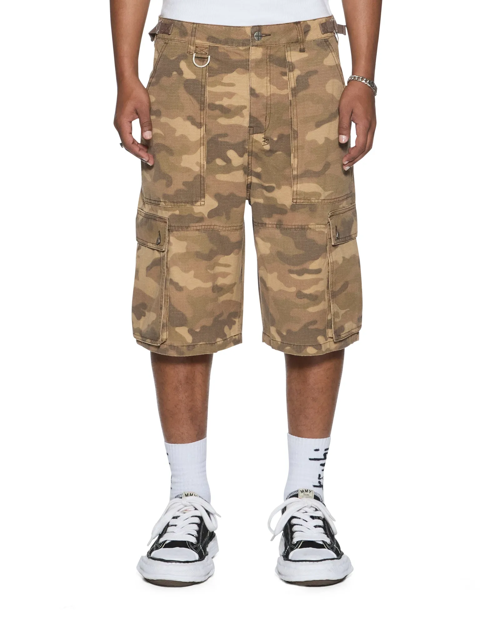 TROOP CARGO SHORT SAND CAMO sold by Ksubi