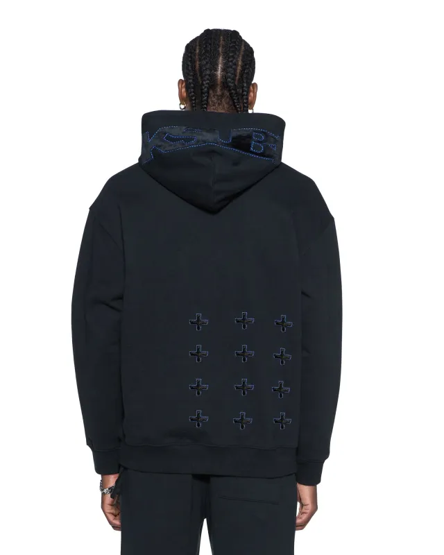 4X4 LUXE BIGGIE HOODIE COBALT BLACK made by Ksubi