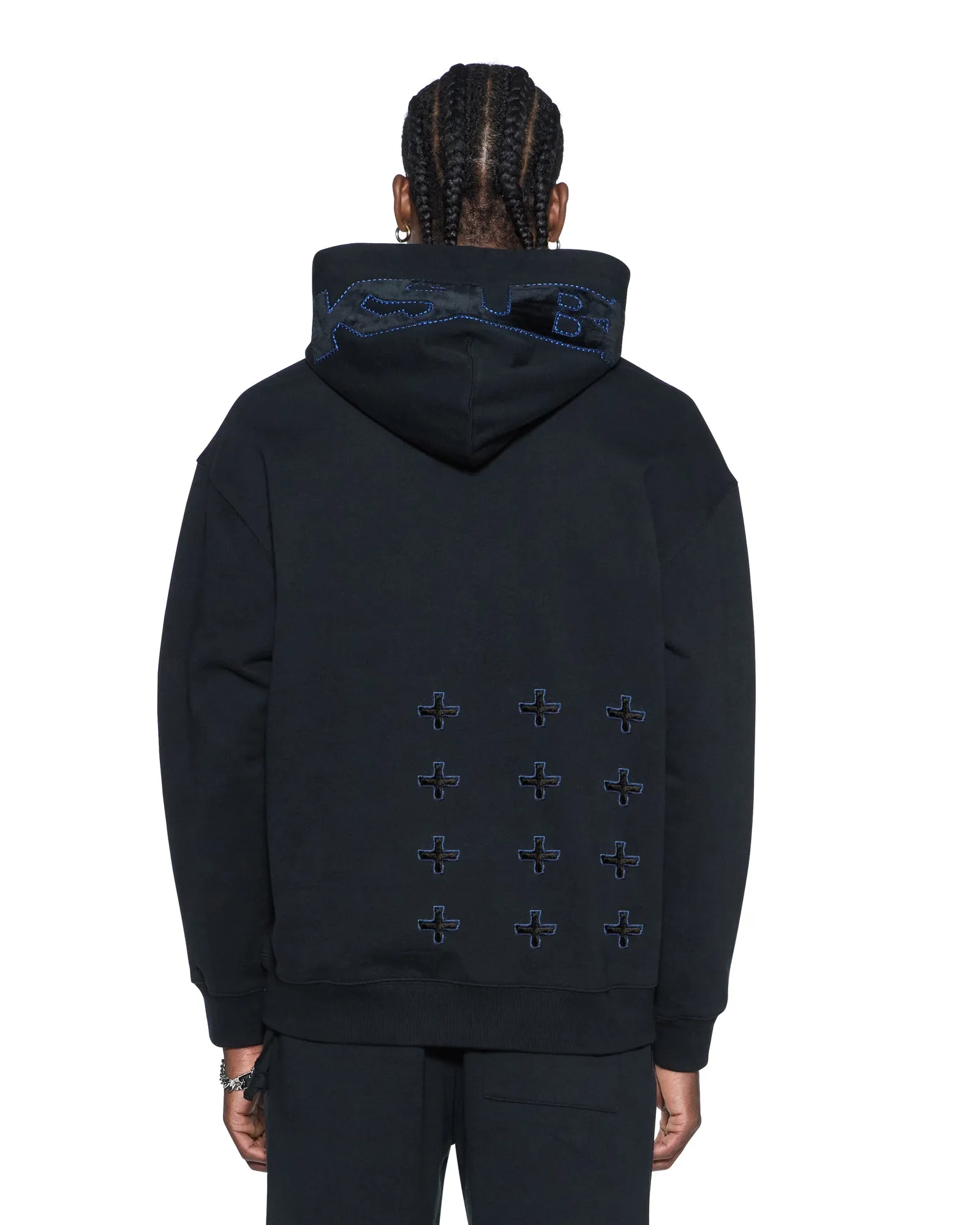 4X4 LUXE BIGGIE HOODIE COBALT BLACK sold by Ksubi