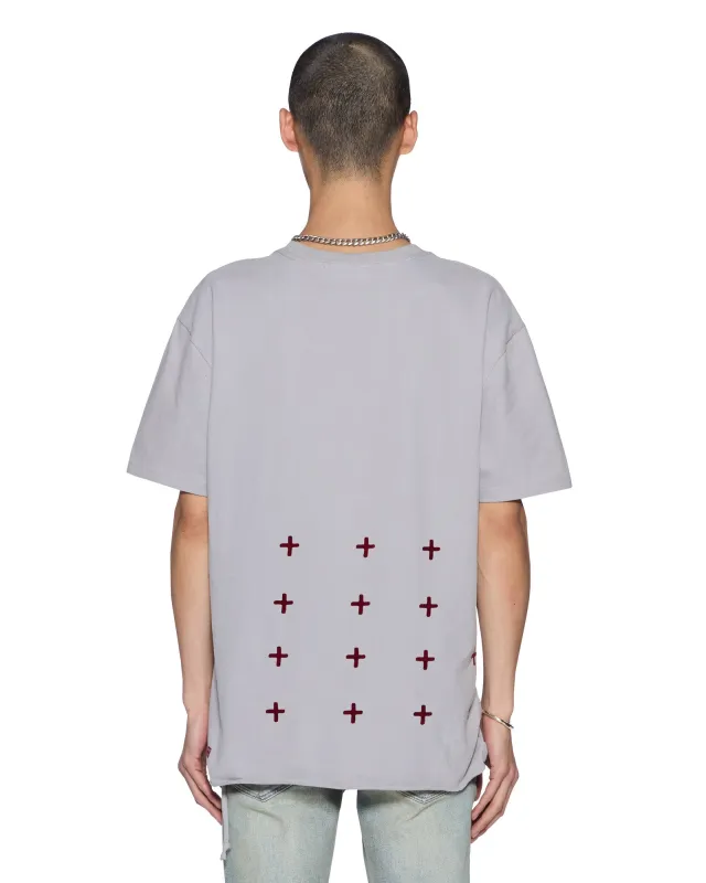 4X4 BIGGIE SS TEE KRETE/BURGUNDY made by Ksubi