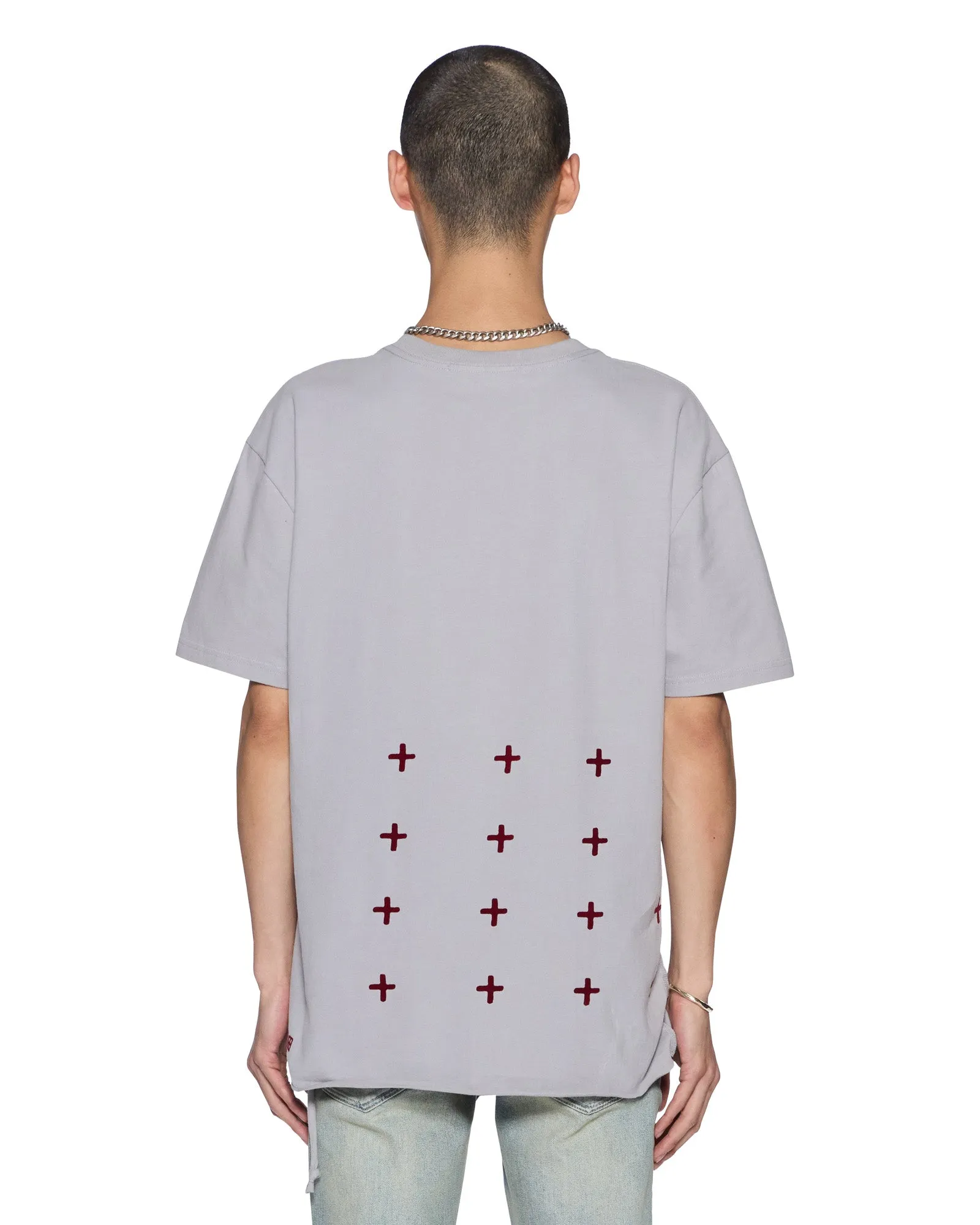 4X4 BIGGIE SS TEE KRETE/BURGUNDY sold by Ksubi