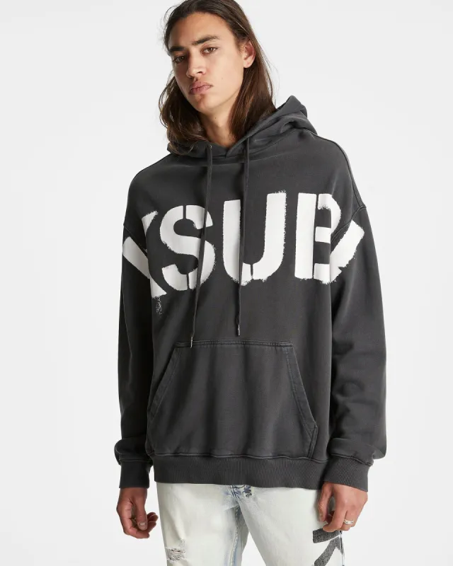 STENCIL BIGGIE HOODIE CHARCOAL sold by Ksubi