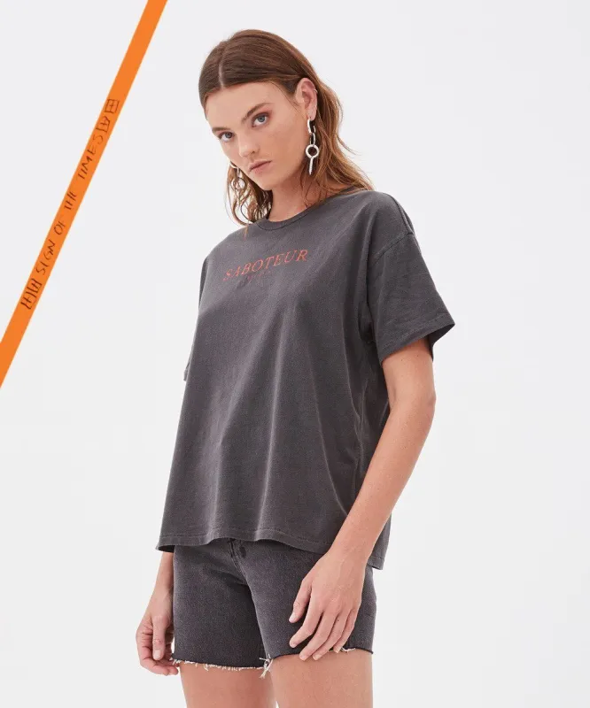 SABOTEUR SS TEE BACK TO BLACK made by Ksubi