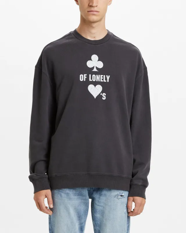 KLUB OF HEARTS BIGGIE CREW FADED BLACK made by Ksubi