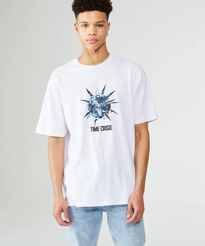 TIME CRISIS SS TEE CHALK sold by Ksubi