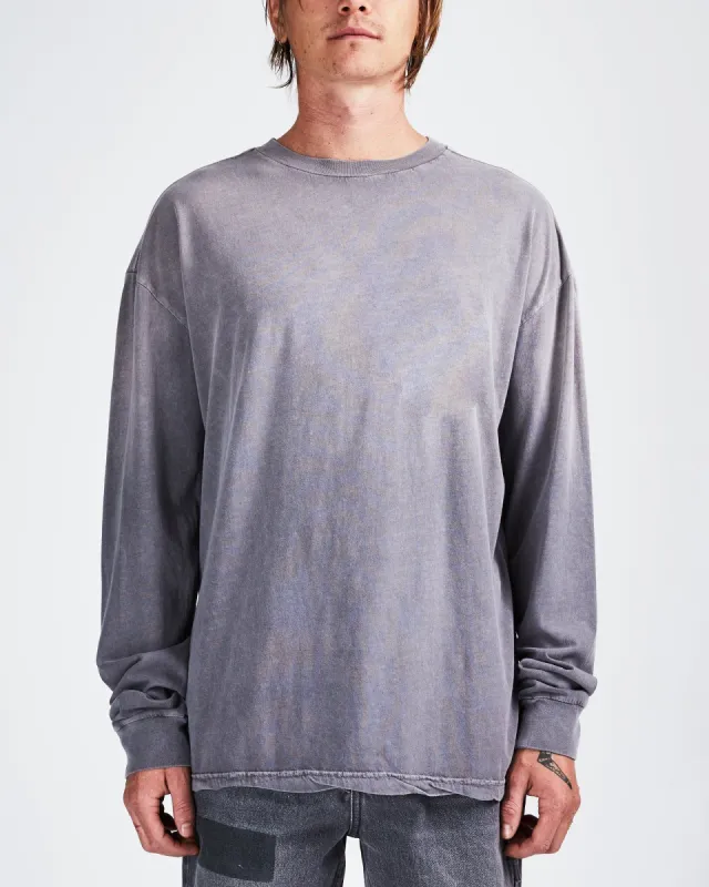FADED LS TEE WASHED GREY sold by Ksubi