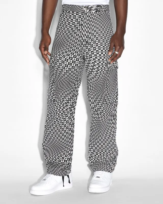 FUGITIVE CARGO PANT CHECK OUT BLACK sold by Ksubi