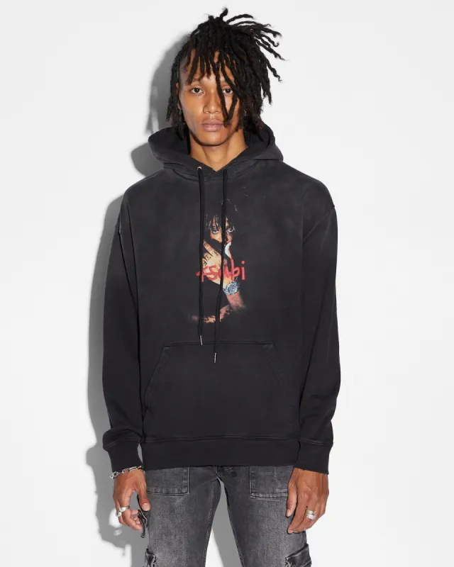 999 JUICE WRLD BIGGIE HOODIE JET BLACK FADE sold by Ksubi