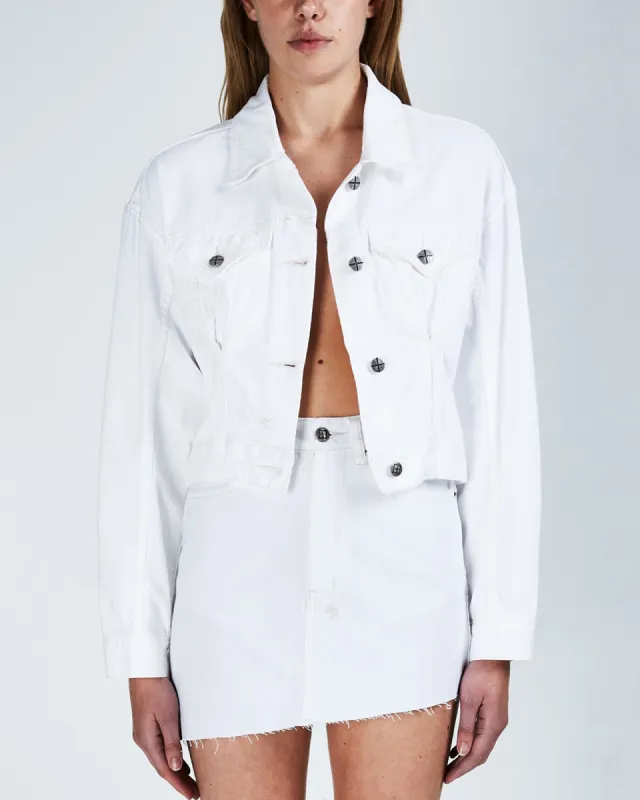 JUSTIFY JACKET FLY WHITE made by Ksubi