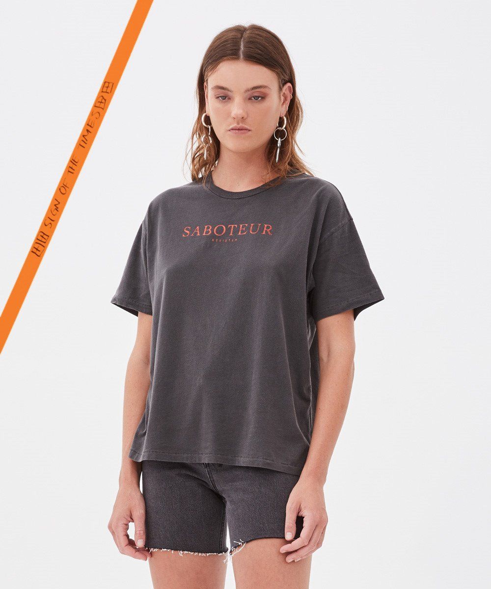 SABOTEUR SS TEE BACK TO BLACK sold by Ksubi product image thumbnail 3