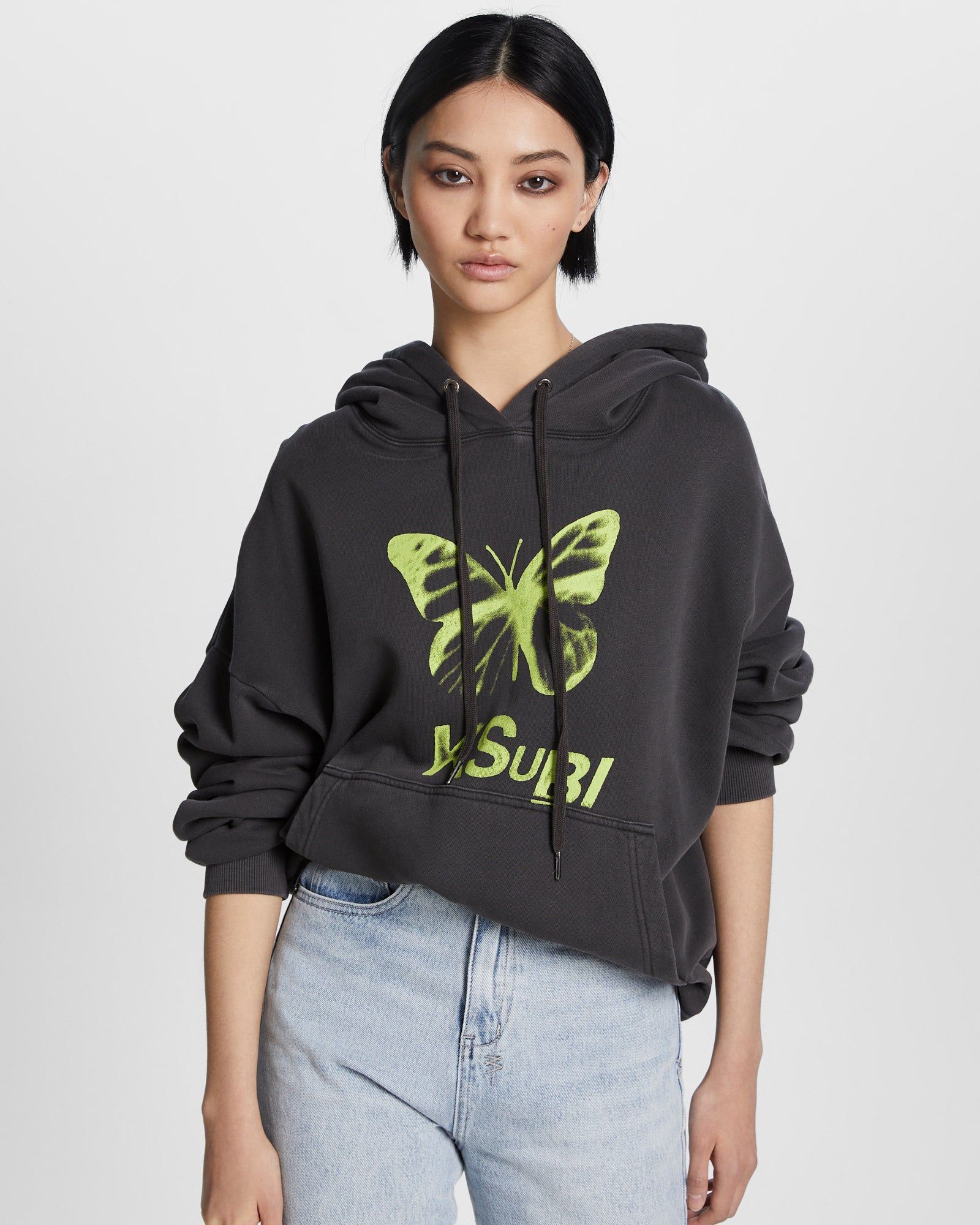 BUTTERFLY OG HOODIE CHARCOAL sold by Ksubi