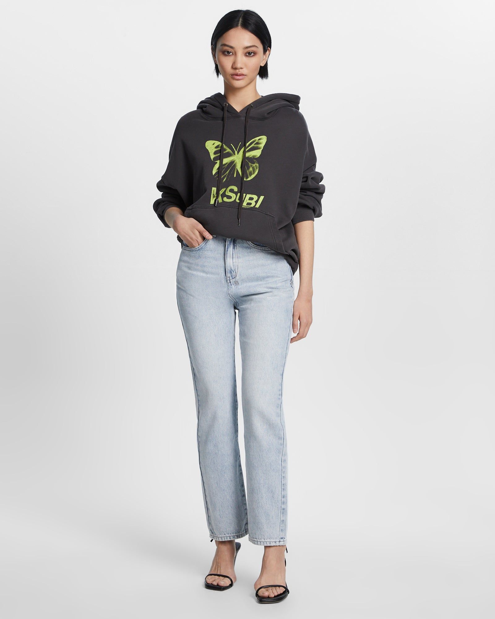 BUTTERFLY OG HOODIE CHARCOAL sold by Ksubi product image thumbnail 2