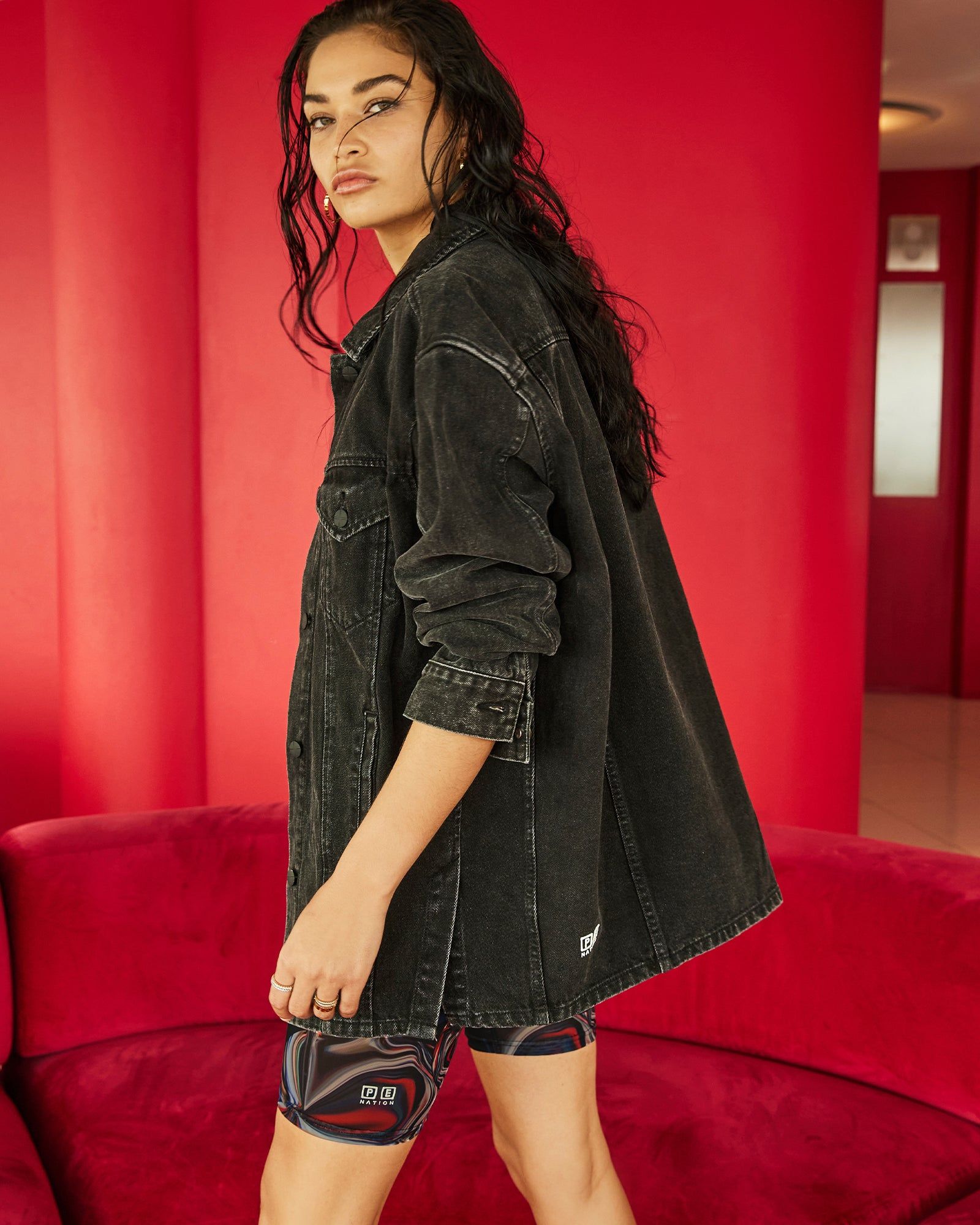 KSUBI X P.E NATION TRUCKER JACKET NOIR sold by Ksubi product image thumbnail 2