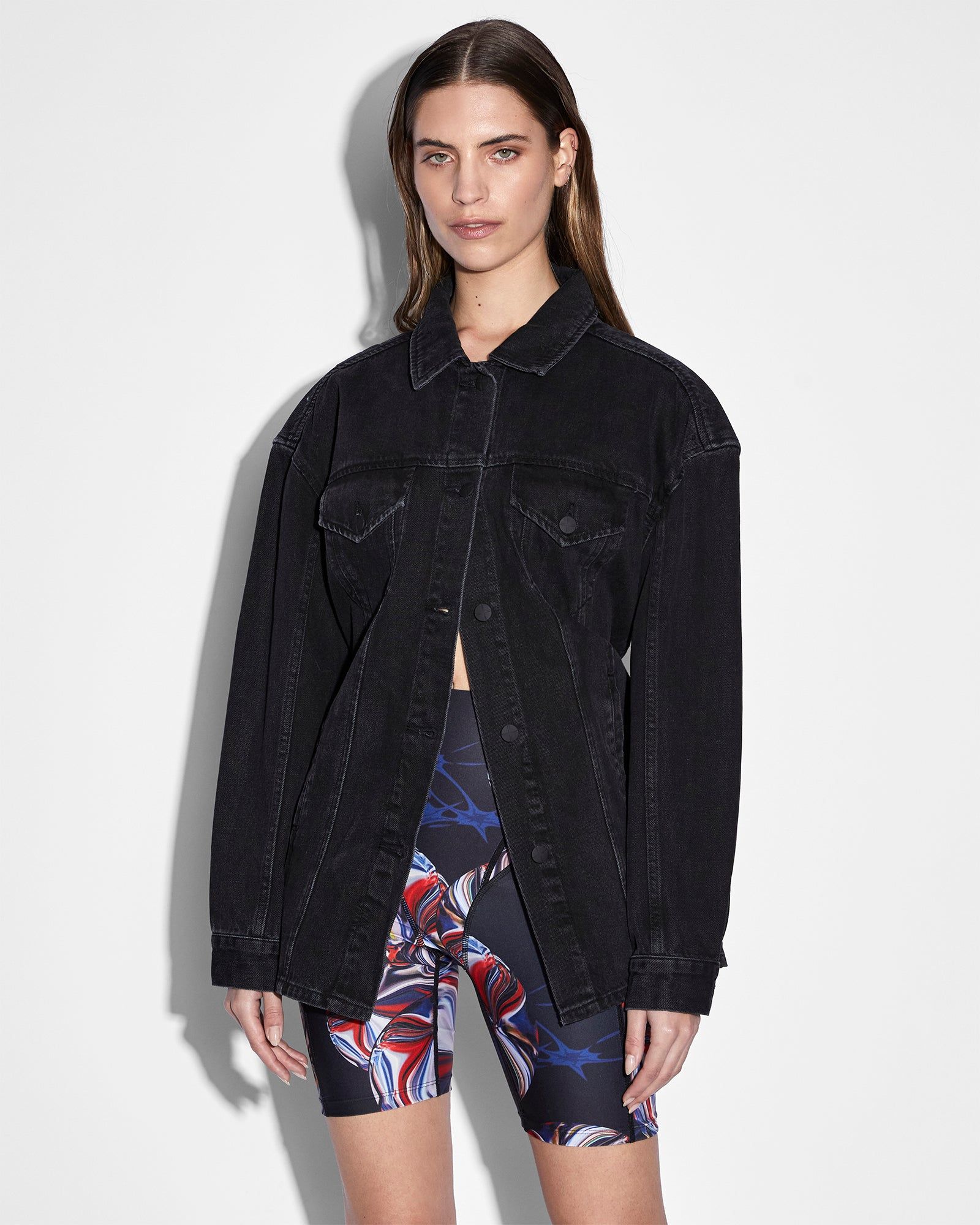 KSUBI X P.E NATION TRUCKER JACKET NOIR sold by Ksubi