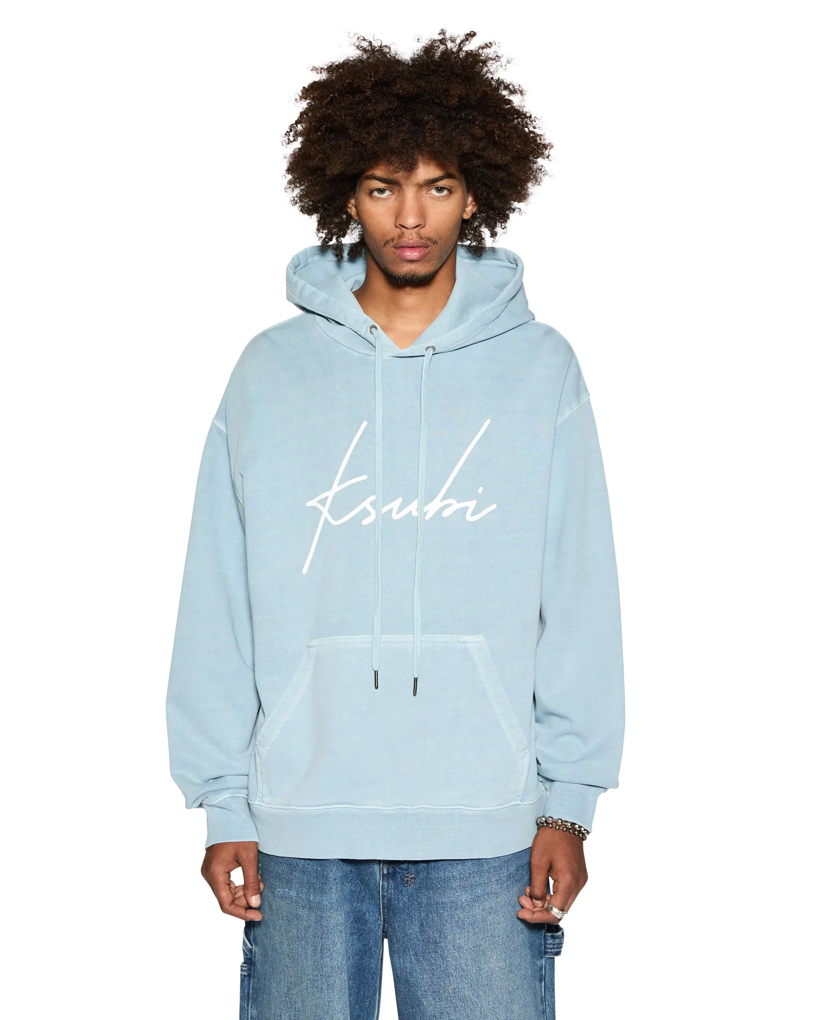 SKRIPT BIGGIE HOODIE ICE BLUE sold by Ksubi product image thumbnail 4
