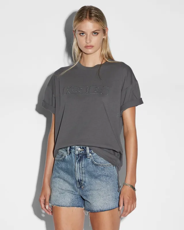 SOURCE SOTT OH G SS TEE CHARCOAL sold by Ksubi