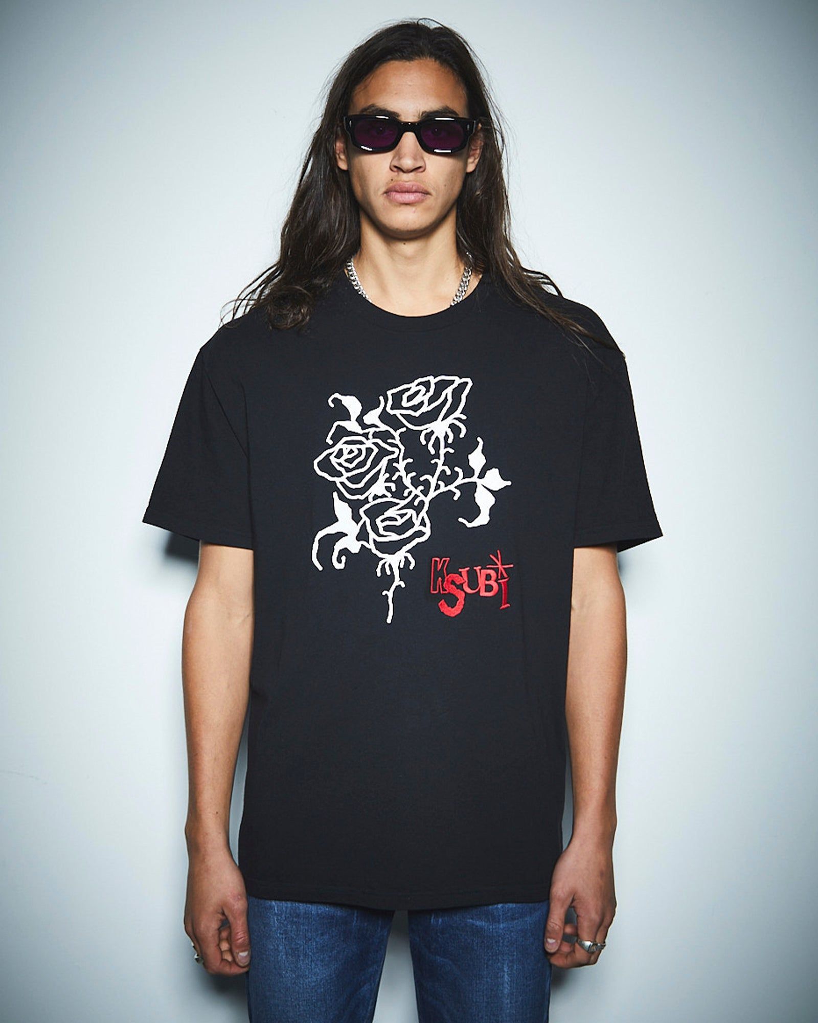ROSE BIGGIE SS TEE JET BLACK sold by Ksubi product image thumbnail 4