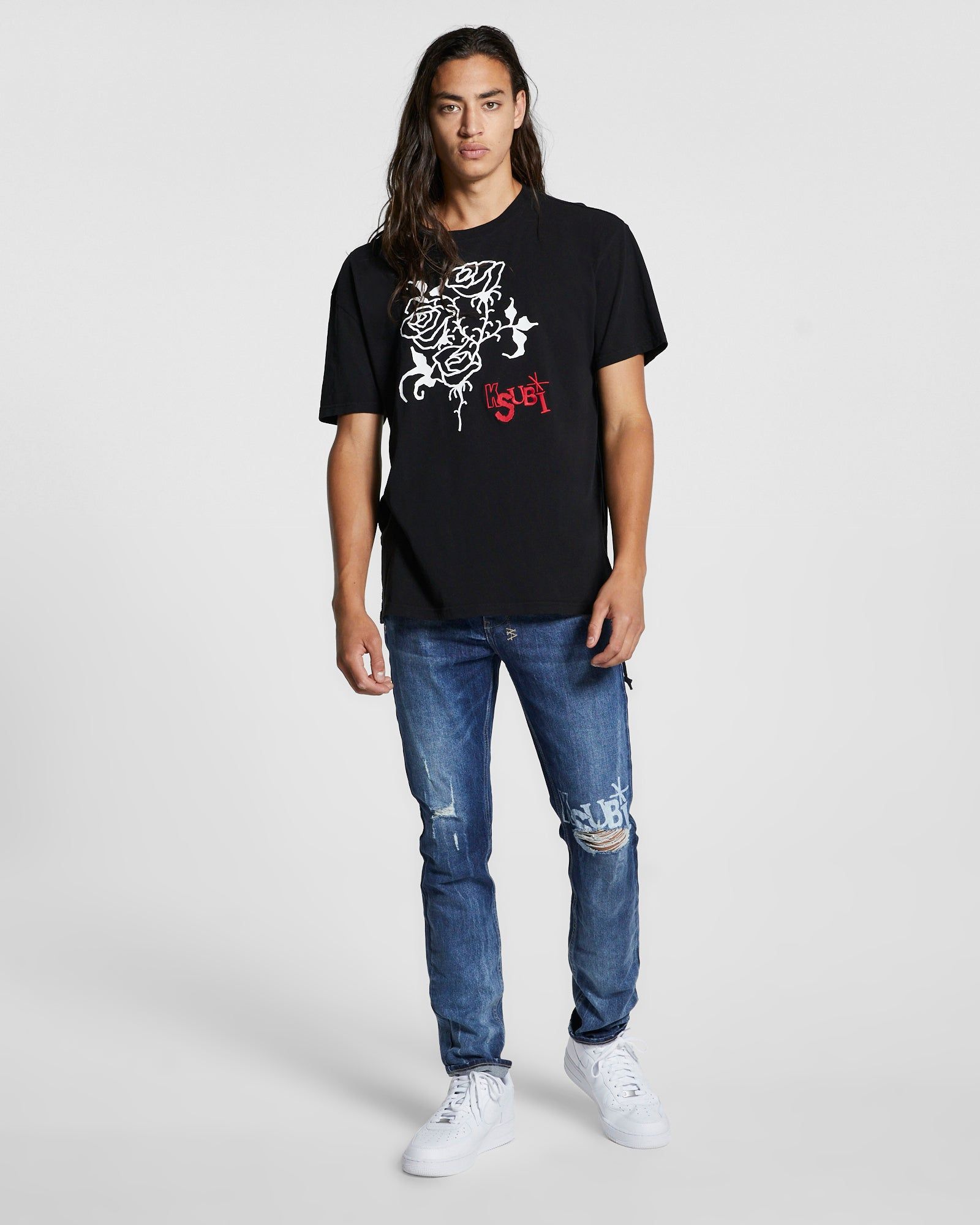 ROSE BIGGIE SS TEE JET BLACK sold by Ksubi product image thumbnail 2