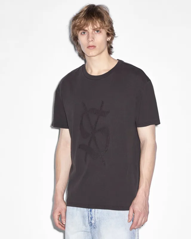 REVERSO BIGGIE SS TEE FADED BLACK sold by Ksubi