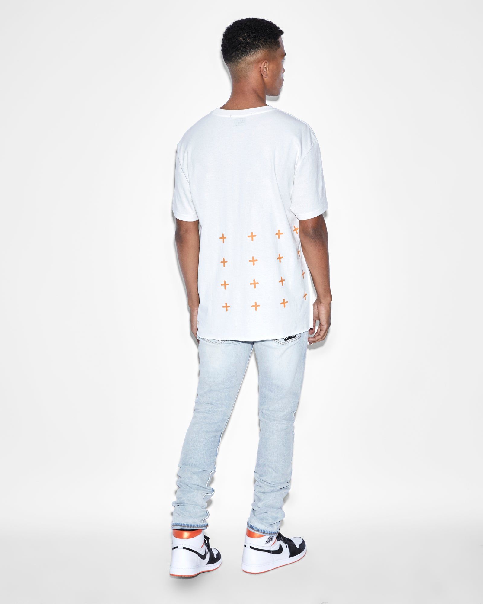 4 X 4 BIGGIE SS TEE WHITE ORANGE sold by Ksubi product image thumbnail 4
