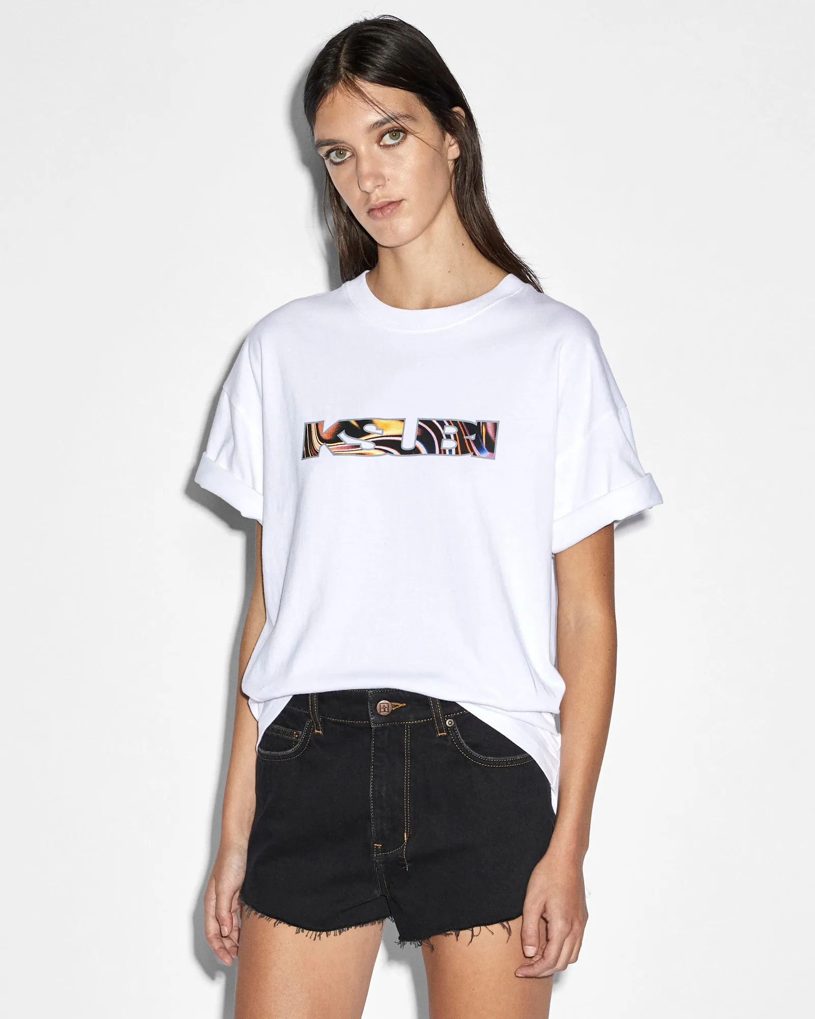 VISIONS SOTT OH G SS TEE WHITE sold by Ksubi