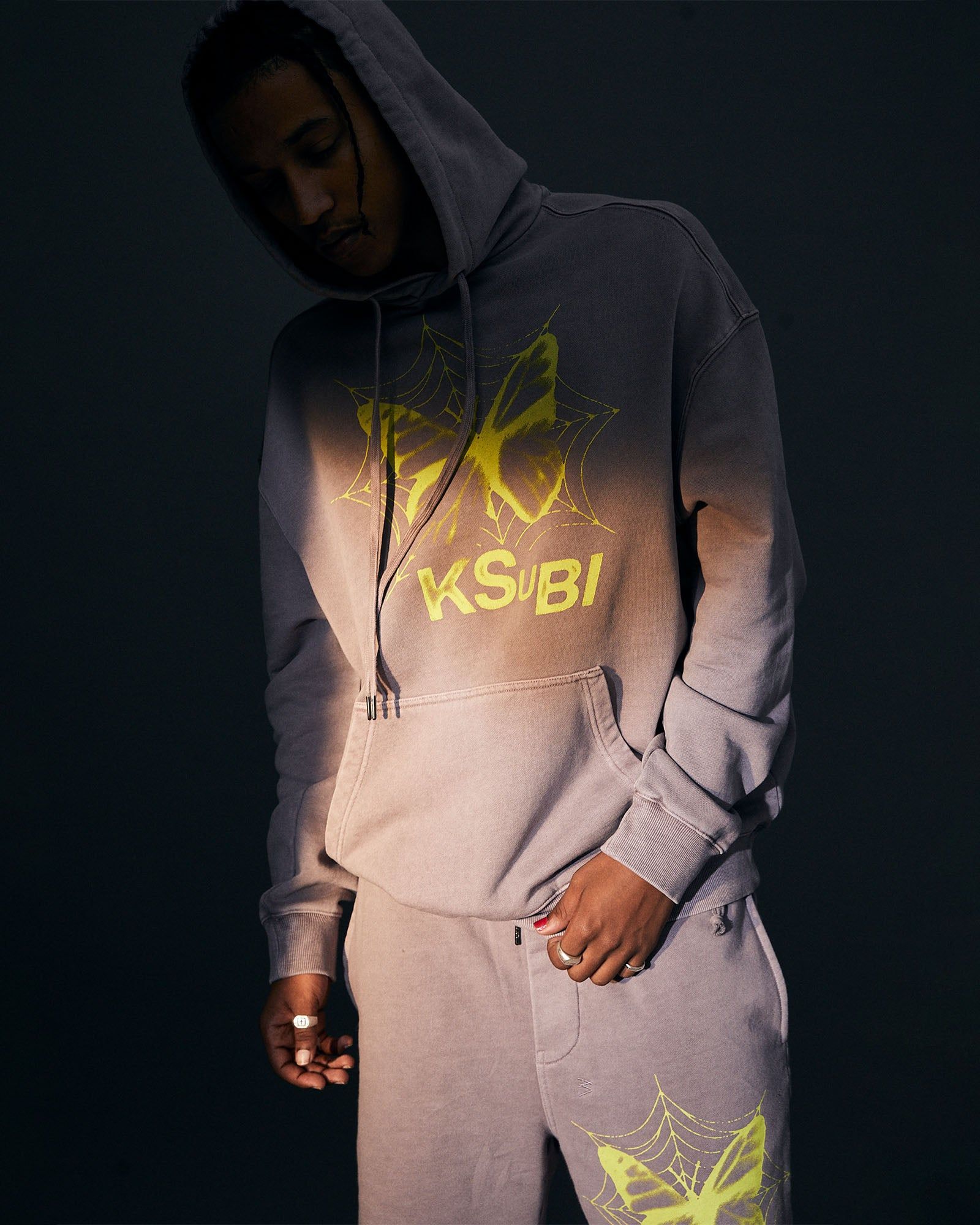 STUCK BIGGIE HOODIE HAZE sold by Ksubi product image thumbnail 2