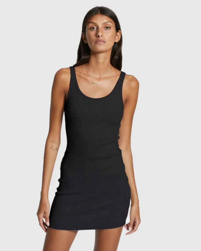 ARISE TANK DRESS BLACK sold by Ksubi