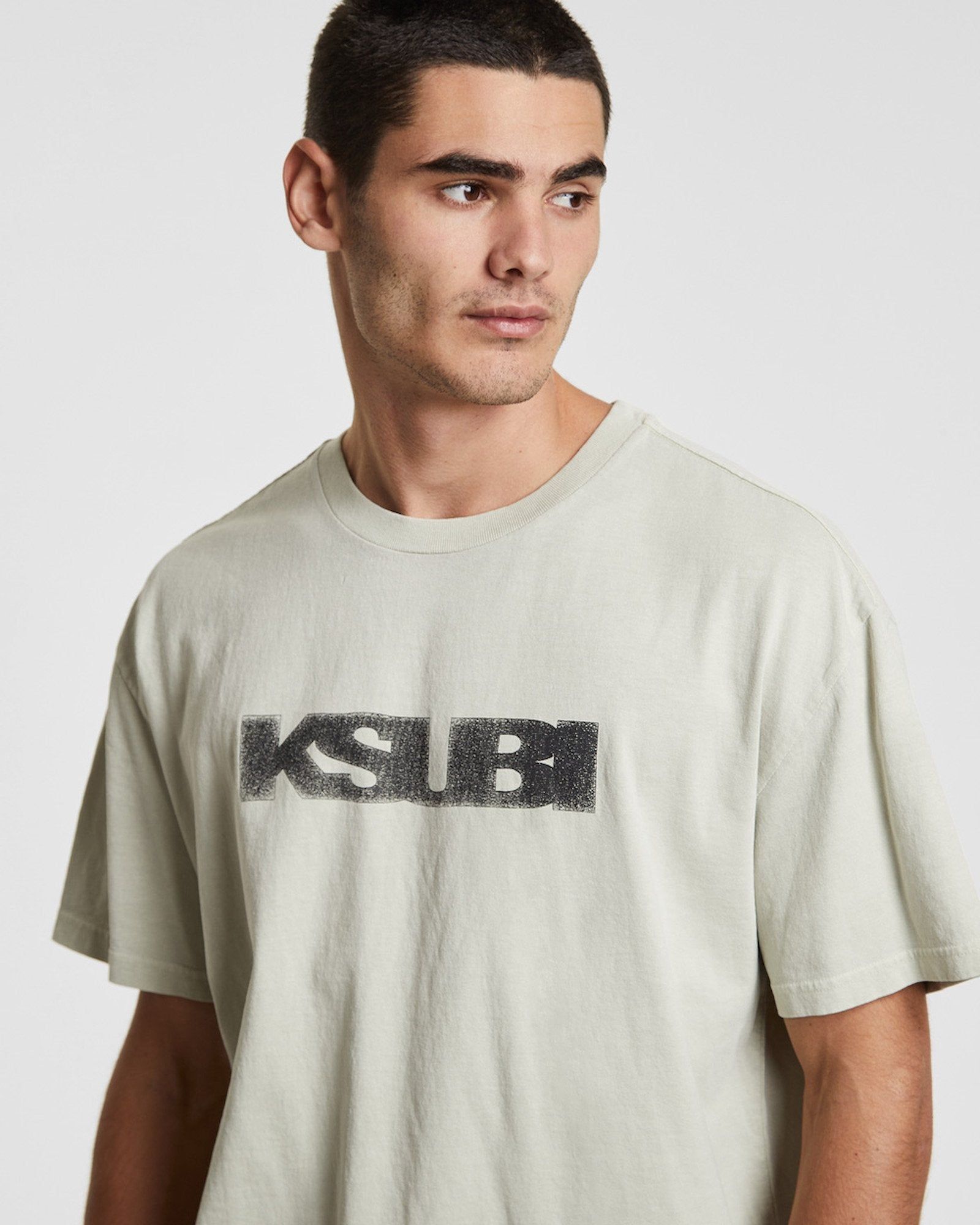 SIGN OF THE TIMES BIGGIE SS TEE FADED SURPLUS sold by Ksubi product image thumbnail 4