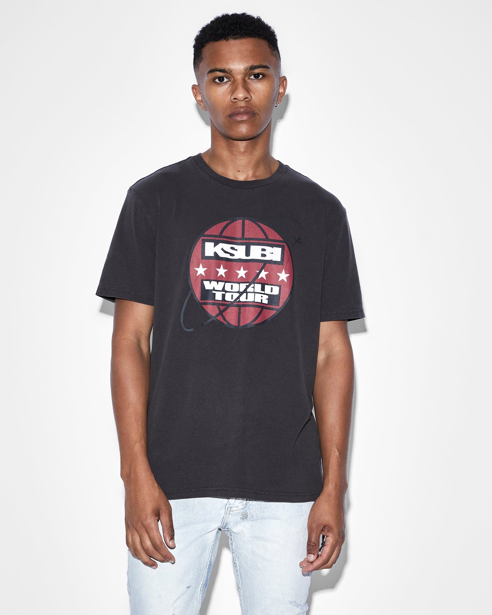 TOUR BIGGIE SS TEE FADED BLACK sold by Ksubi