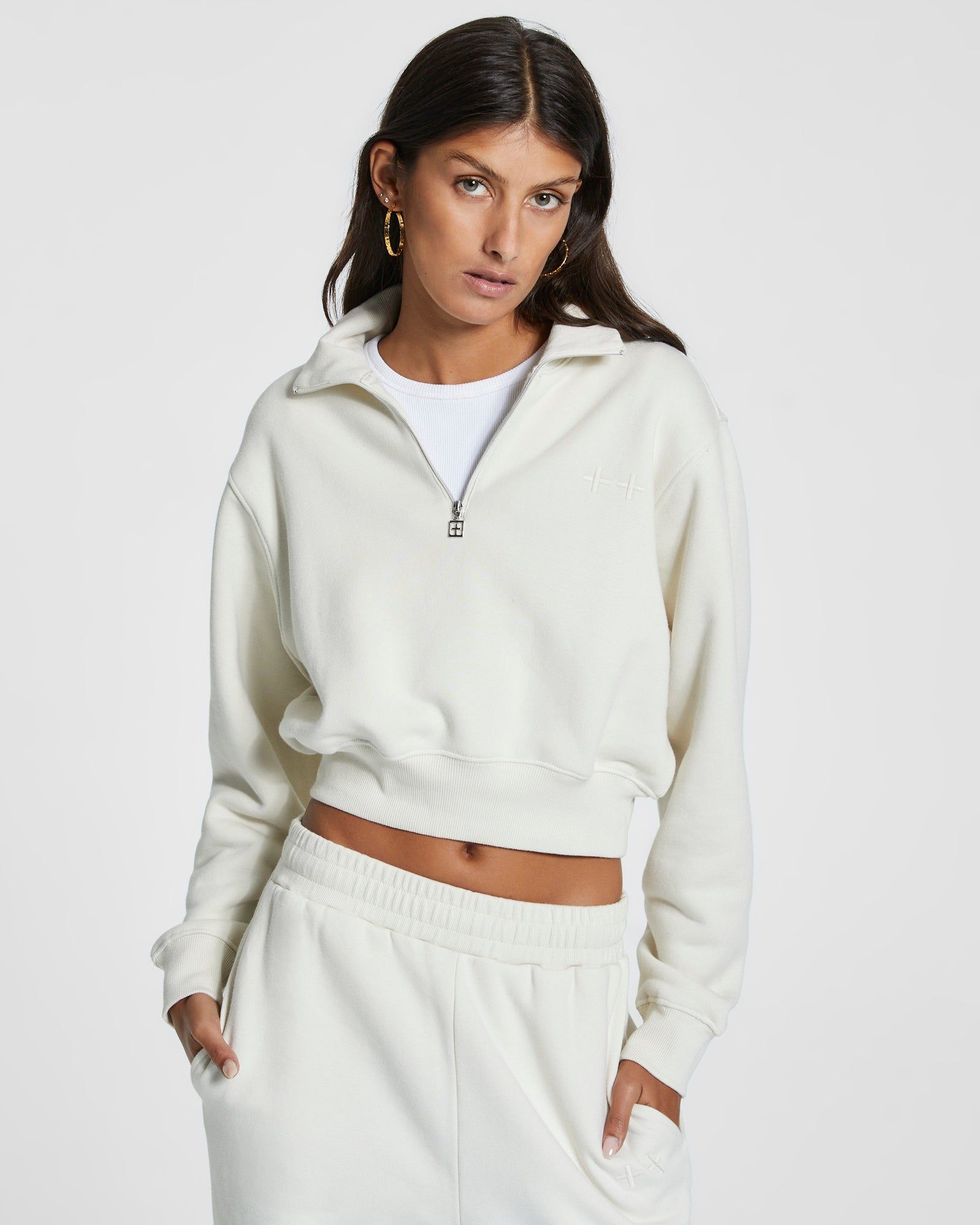 KOMA HALF ZIP CLASSIC ECRU sold by Ksubi