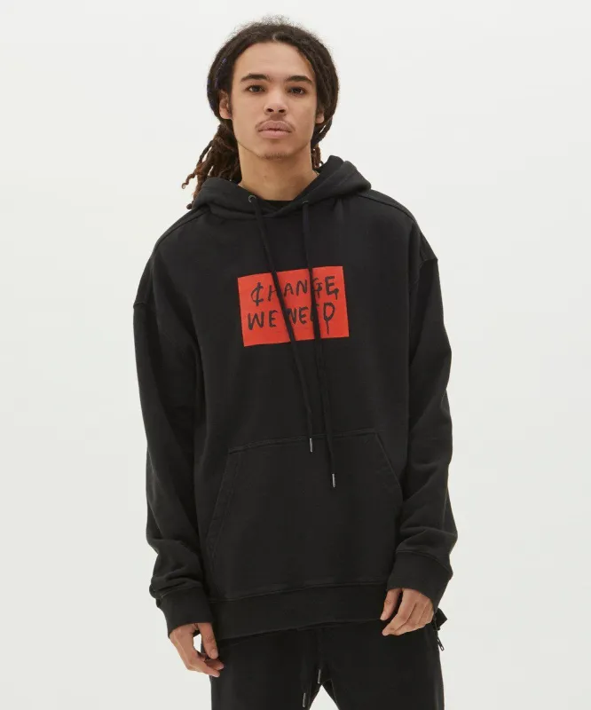 CHANGE WE NEED HOODIE TRU BLACK made by Ksubi