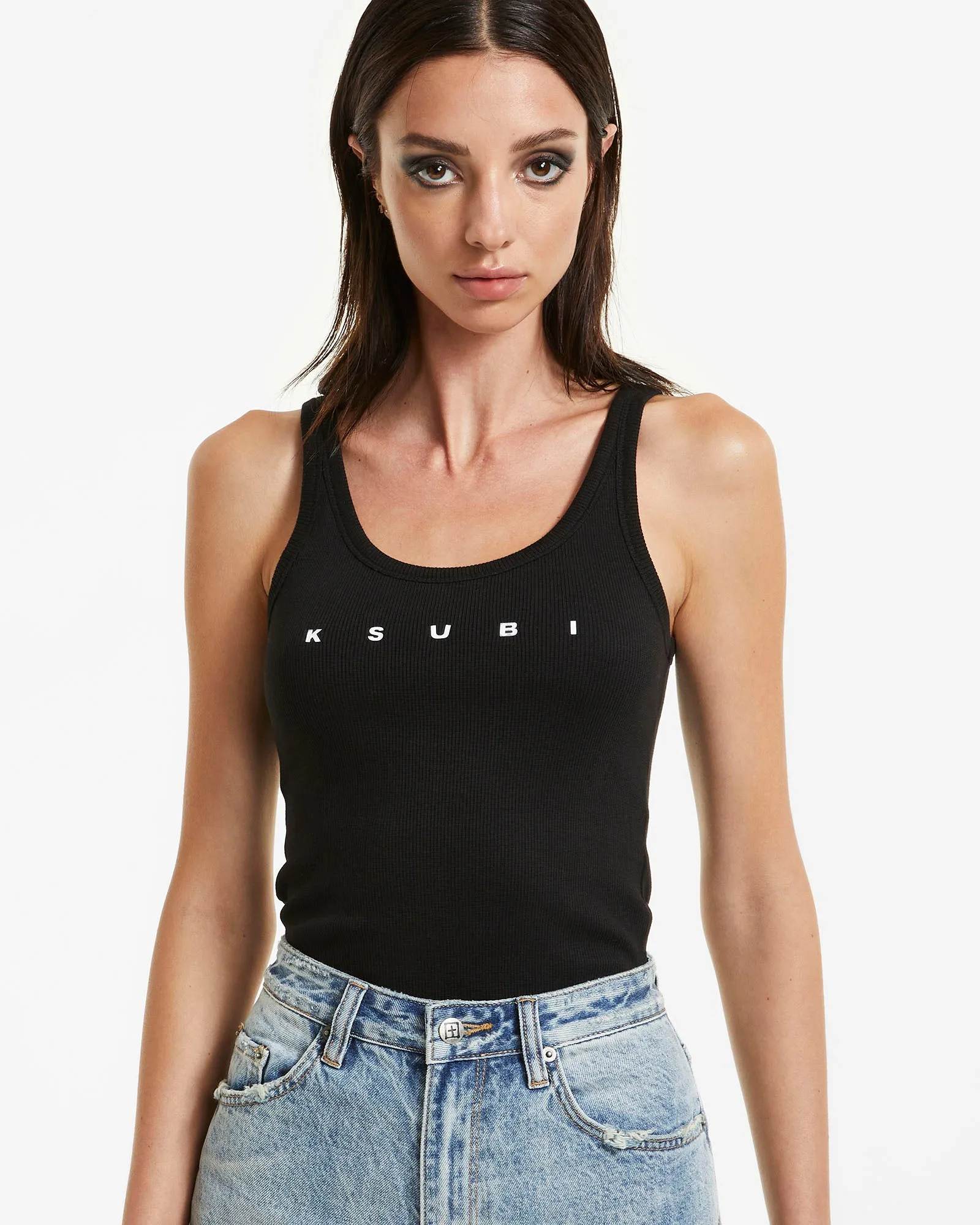 IKON RIB TANK JET BLACK sold by Ksubi product image thumbnail 2