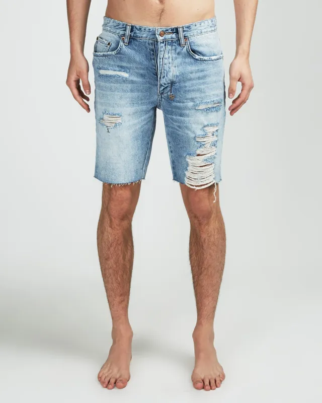 AXEL SHORT TRU BLUE RIPPED made by Ksubi