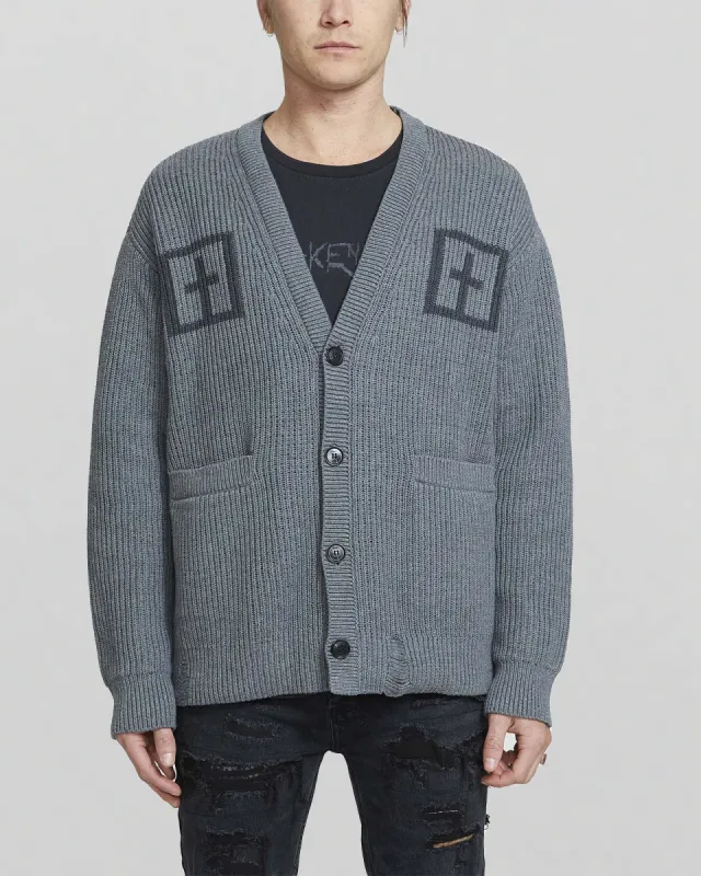 KNETIC CARDIGAN GREY sold by Ksubi