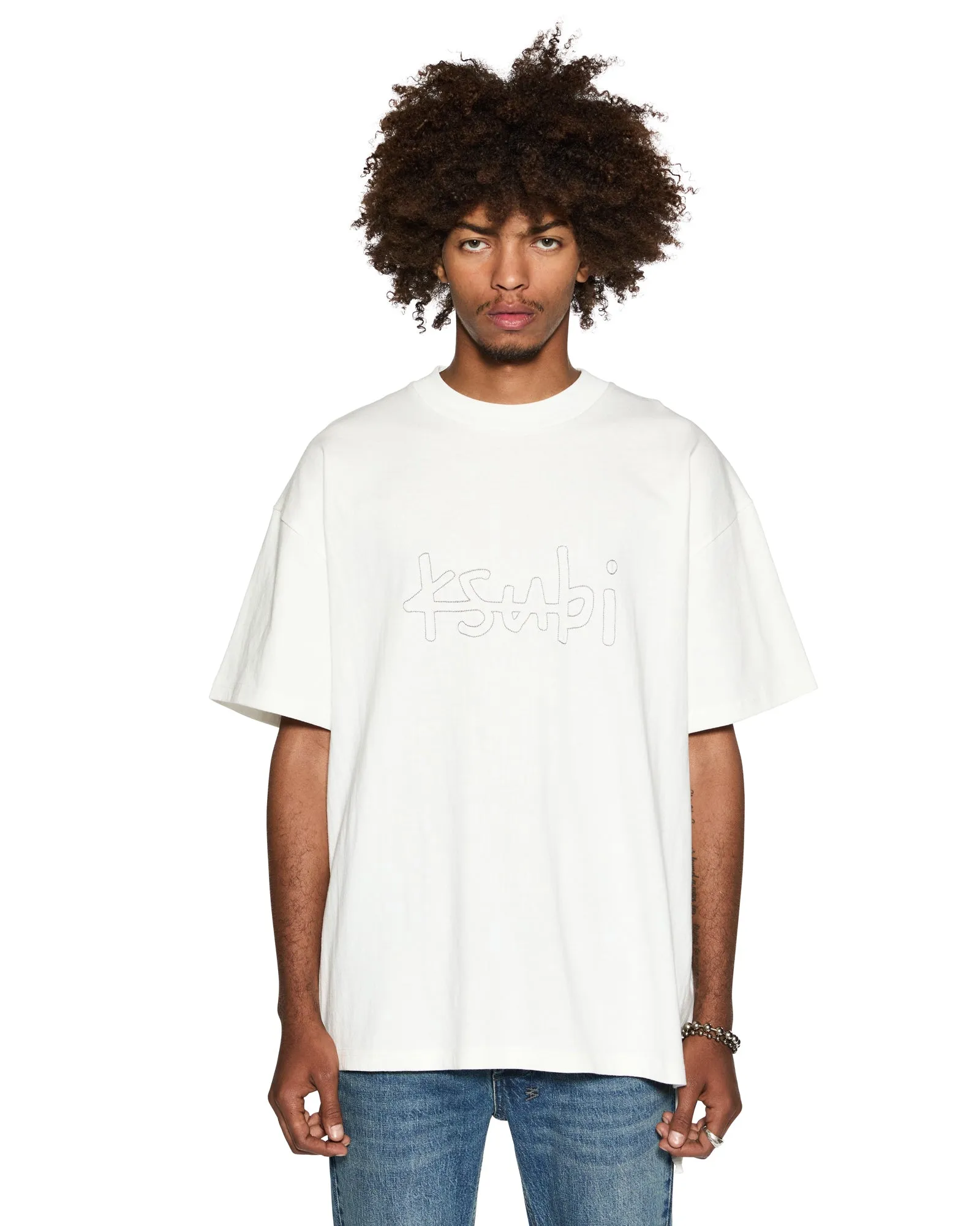 STITCHED UP EKCESS SS TEE VINTAGE WHITE sold by Ksubi product image thumbnail 5