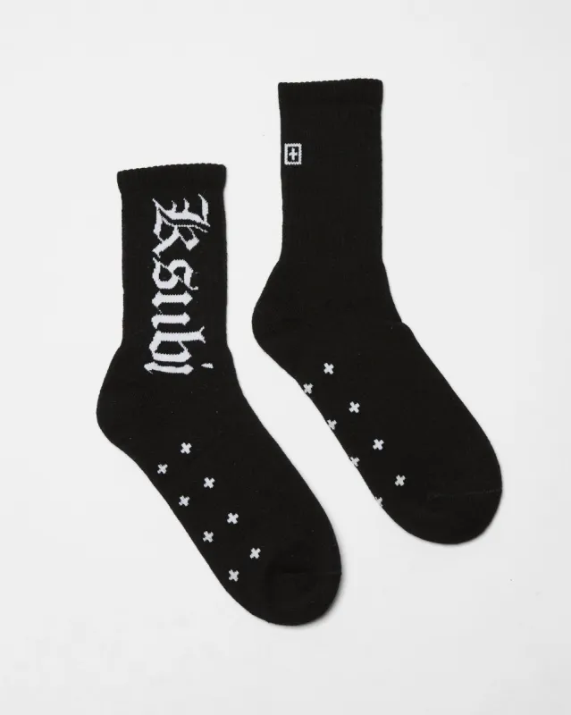 ICON KSOCKS BLACK/WHITE sold by Ksubi