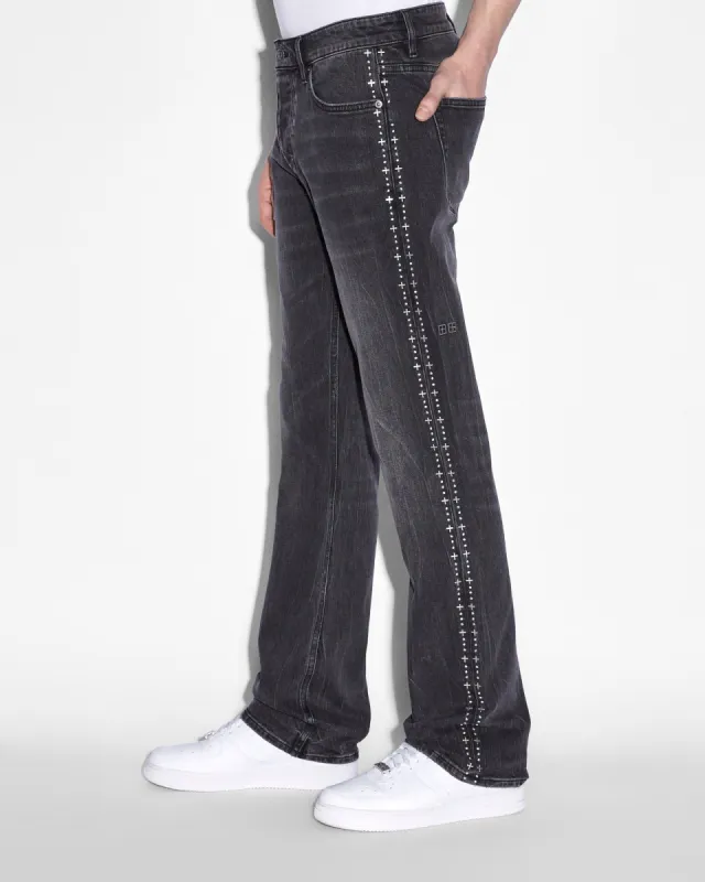 BRONKO METALIK STRIPE BLACK sold by Ksubi