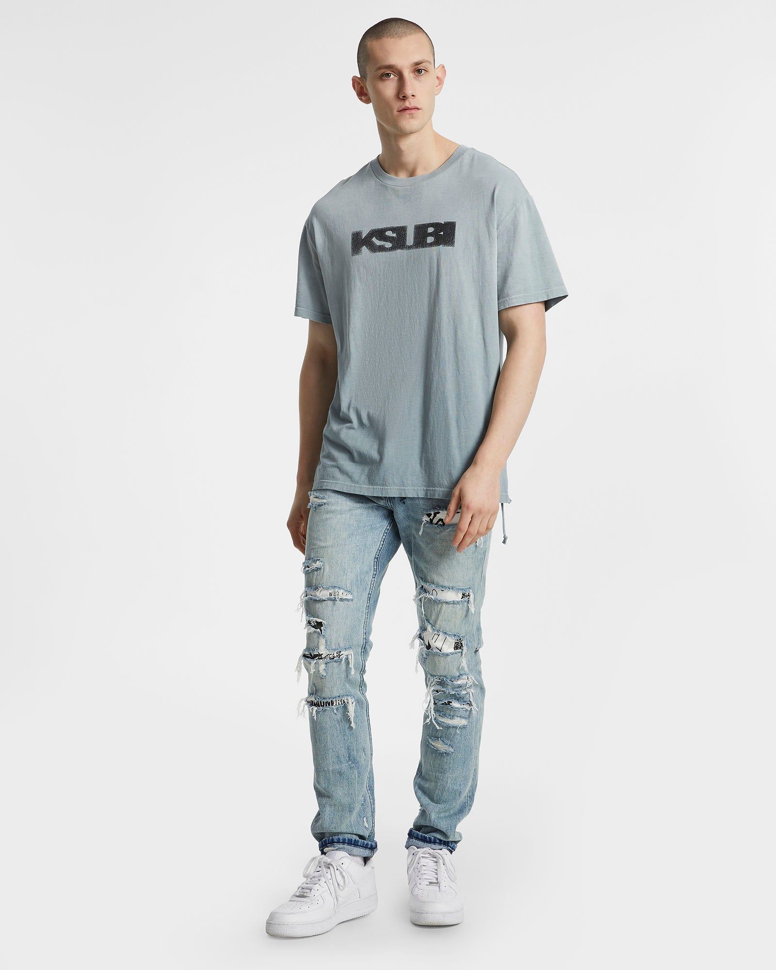 SIGN OF THE TIMES BIGGIE SS TEE OPAL sold by Ksubi product image thumbnail 5